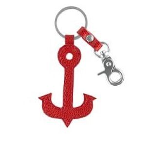 NWT Mark Graham red Italian leather key fob